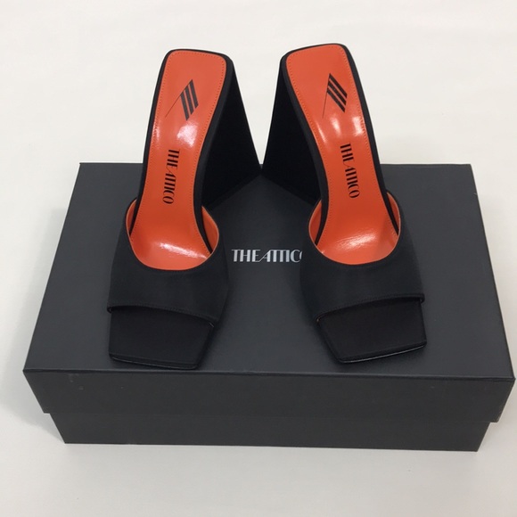 NWT THE ATTICO Black Devon Sandals - Picture 3 of 10